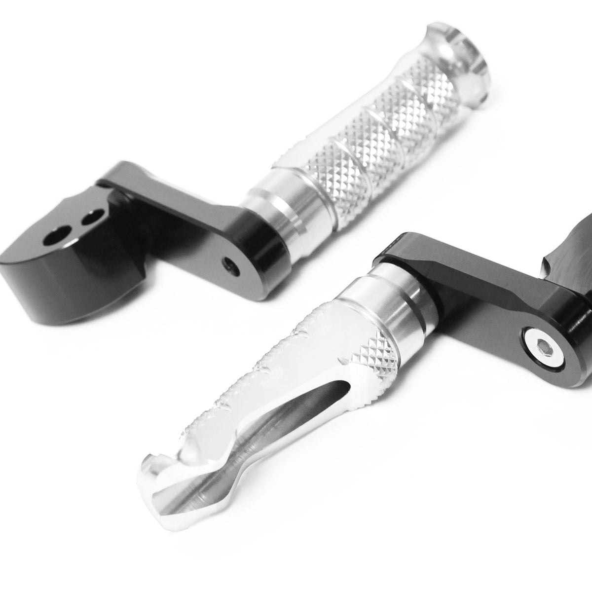 Unbranded Black Aluminum Front Foot Pegs Adapters For Honda CBR900, CBR1000F, CBR250R, CB750, CB1000 (Pair)