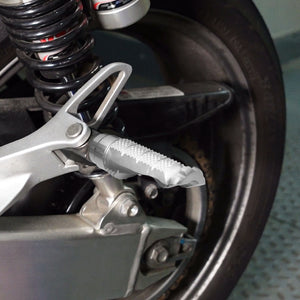Fits Ducati Hypermotard 821 Multistrada Icon Rear R-FIGHT Silver Foot Pegs