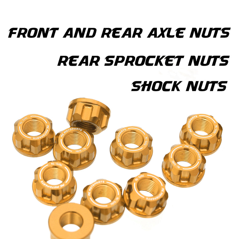 mc motoparts honda monkey rear sprocket nut axle nut and sprocket nut kit set