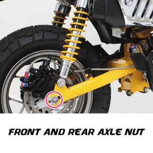 mc motoparts honda monkey front and rear axle nut & other nut kit set