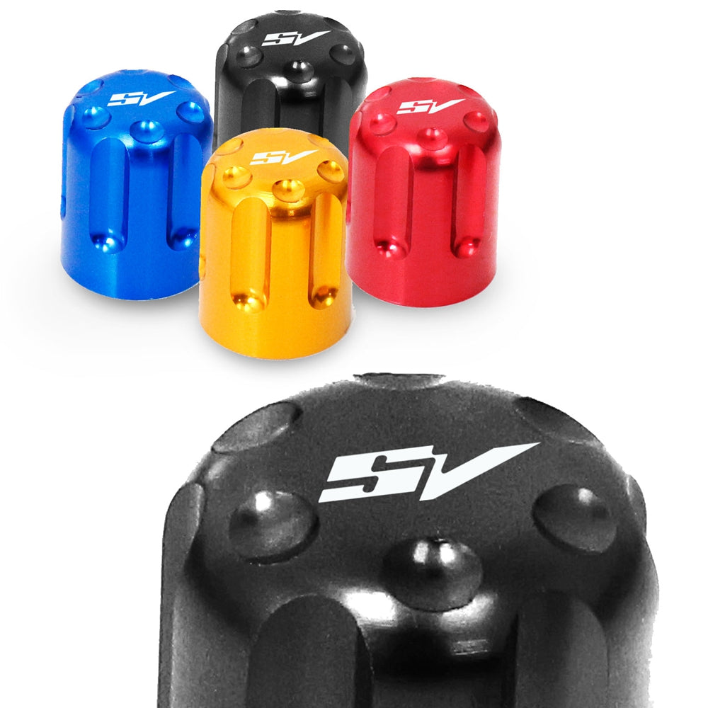 Fit Suzuki SV1000 SV650 Engraved Logo Tire Valve Stem Caps - MC Motoparts
