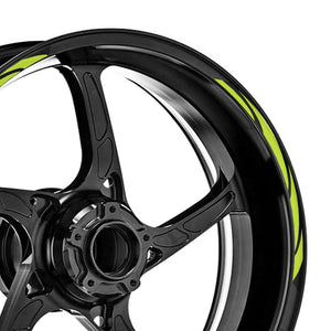12 pcs Black Strip 17'' Wheel Front & Rear Rim Skin Sticker Set - MC Motoparts