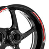 12 pcs White Strip 17'' Wheel Front & Rear Rim Skin Sticker Set - MC Motoparts