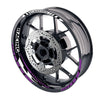 Purple Motorcycle Front & Rear Wheel Rim Sticker Racing Teeth