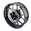Purple Motorcycle Front & Rear Wheel Rim Sticker Racing Stripes