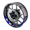 Blue Motorcycle Front & Rear Wheel Rim Sticker Racing Geometric