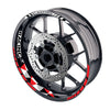 Red Motorcycle Front & Rear Wheel Rim Sticker Racing Geometric