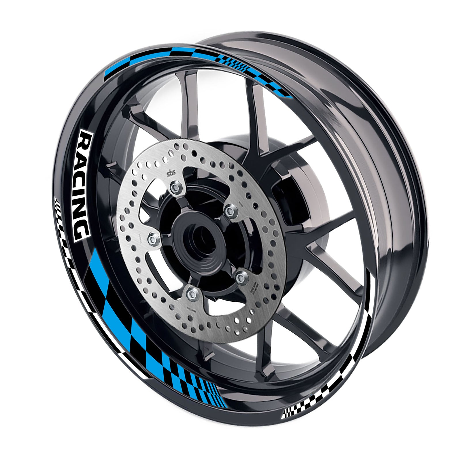 Racing Check 17 inch Rim Front & Rear Sticker | MC Motoparts