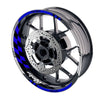 Moto GP Black Check 17'' Wheel Front & Rear Rim Sticker Set - MC Motoparts