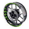 Moto GP Black Check 17'' Wheel Front & Rear Rim Sticker Set - MC Motoparts