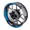 Moto GP Black Stripe 17'' Wheel Front & Rear Rim Sticker Set - MC Motoparts