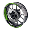 Moto GP Black Stripe 17'' Wheel Front & Rear Rim Sticker Set - MC Motoparts