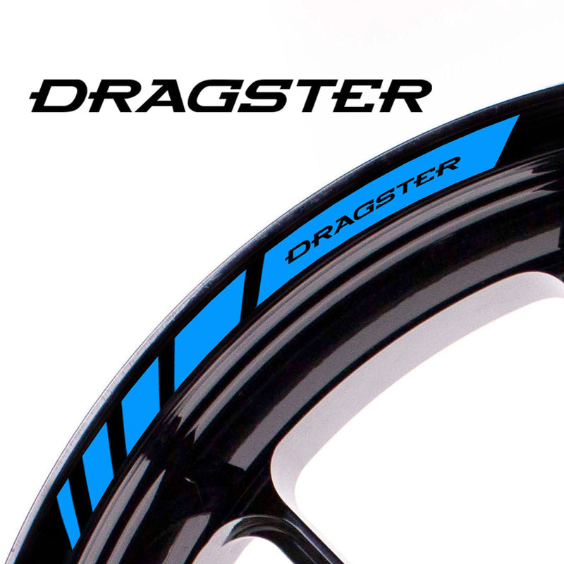 Fit MV Agusta DRAGSTER Logo Stripes Wheel Rim Edge Sticker - MC Motoparts