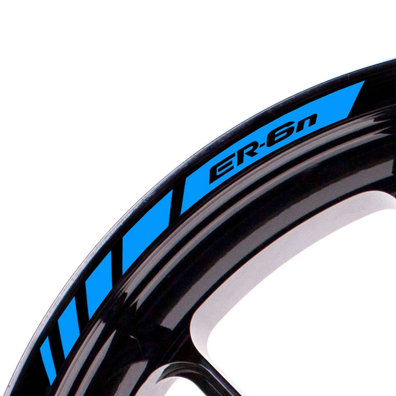 Fit Kawasaki ER-6N Logo Strips Wheel Rim Edge Sticker - MC Motoparts