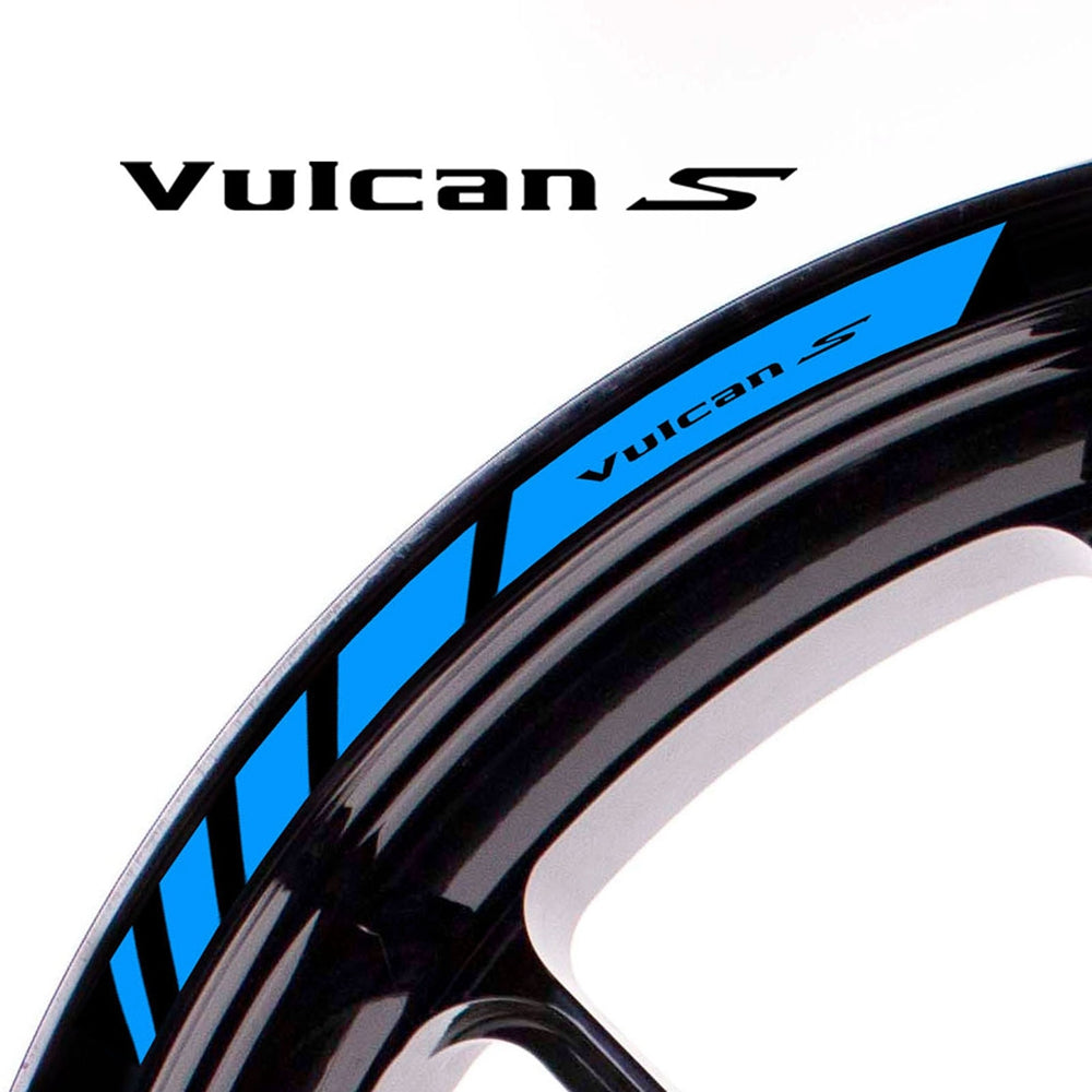 Fit Kawasaki VULCANS Logo Stripes Wheel Rim Edge Sticker - MC Motoparts