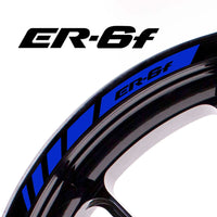 Fit Kawasaki ER-6F Logo Stripes Wheel Rim Edge Sticker - MC Motoparts