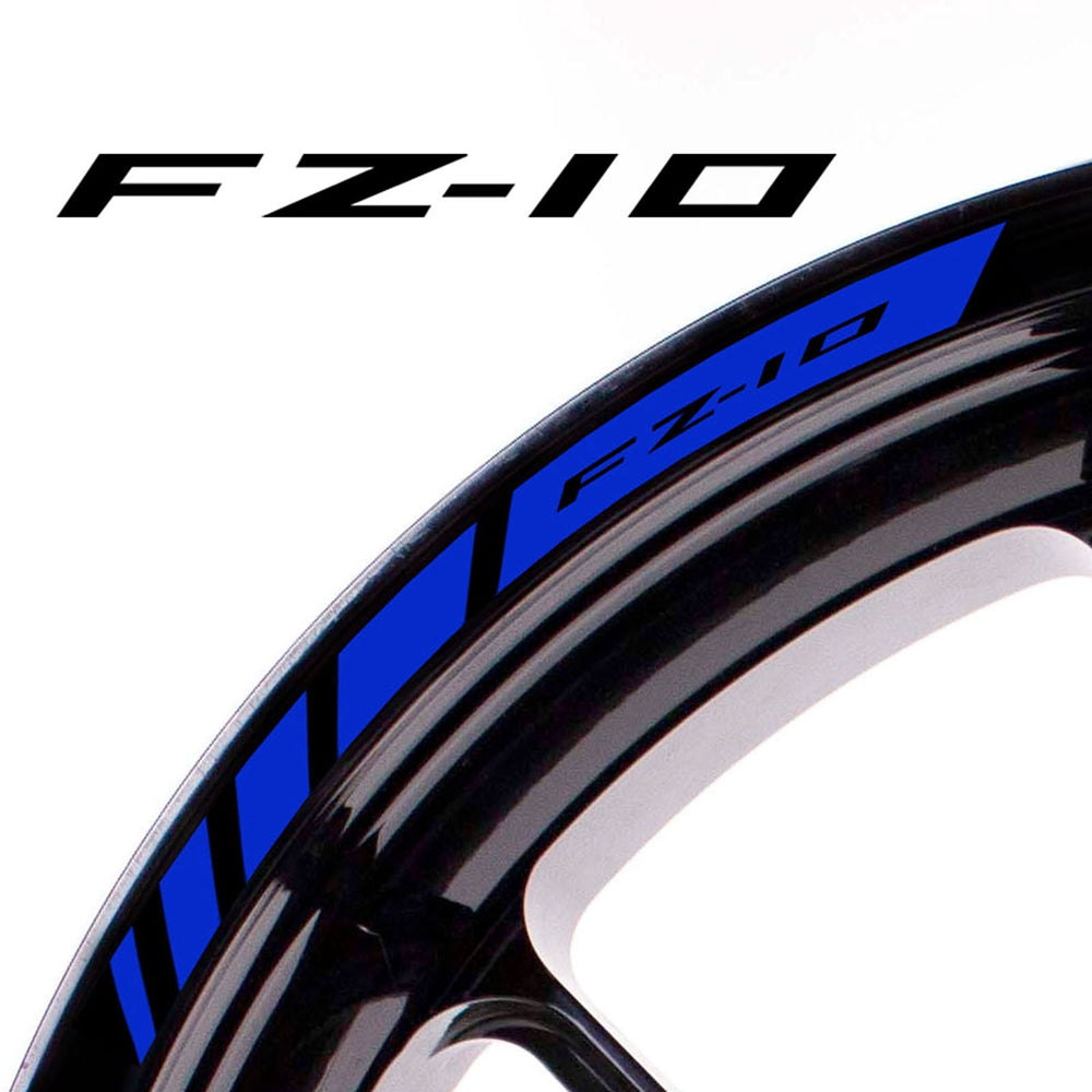 Fit Yamaha FZ10 Logo Stripes Wheel Rim Edge Sticker - MC Motoparts