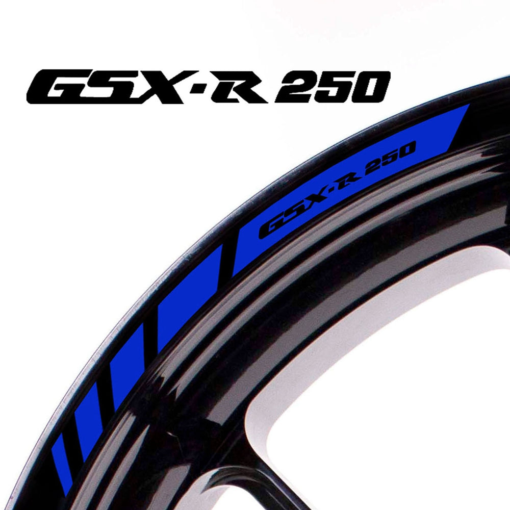 Fit Suzuki GSX-R250 Logo Stripes Wheel Rim Edge Sticker - MC Motoparts