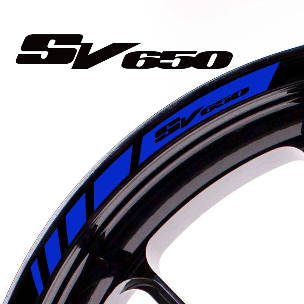 Fit Suzuki SV650 Logo Stripes Wheel Rim Edge Sticker - MC Motoparts