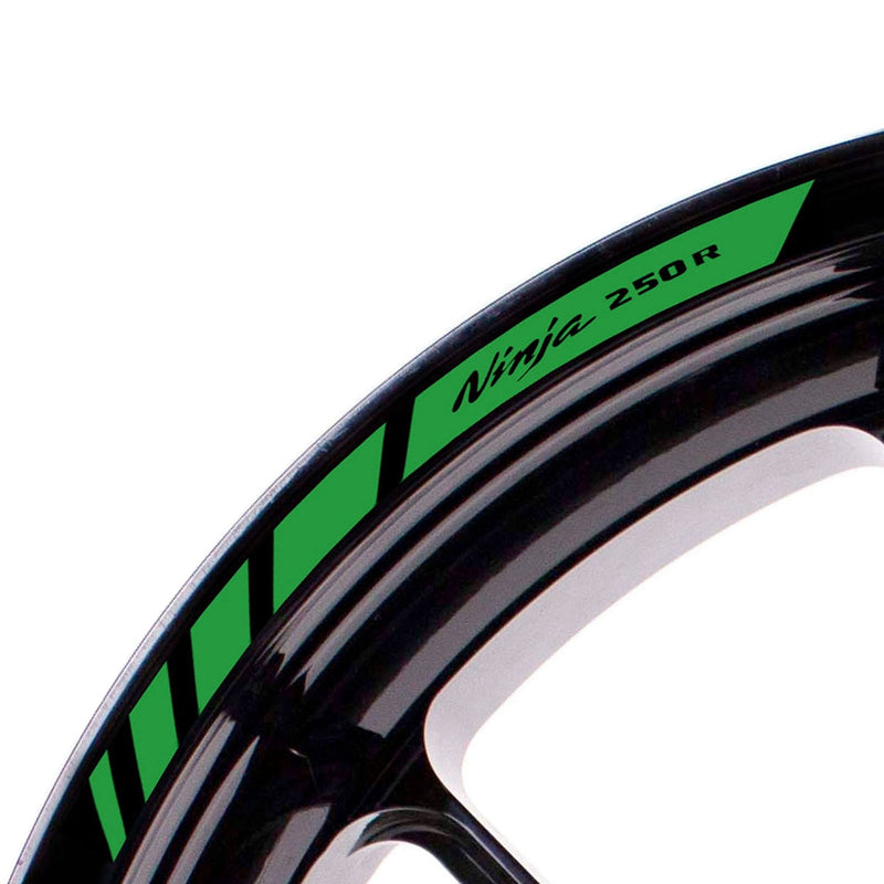 Fit Kawasaki NINJA 250R Logo Strips Wheel Rim Edge Sticker - MC Motoparts