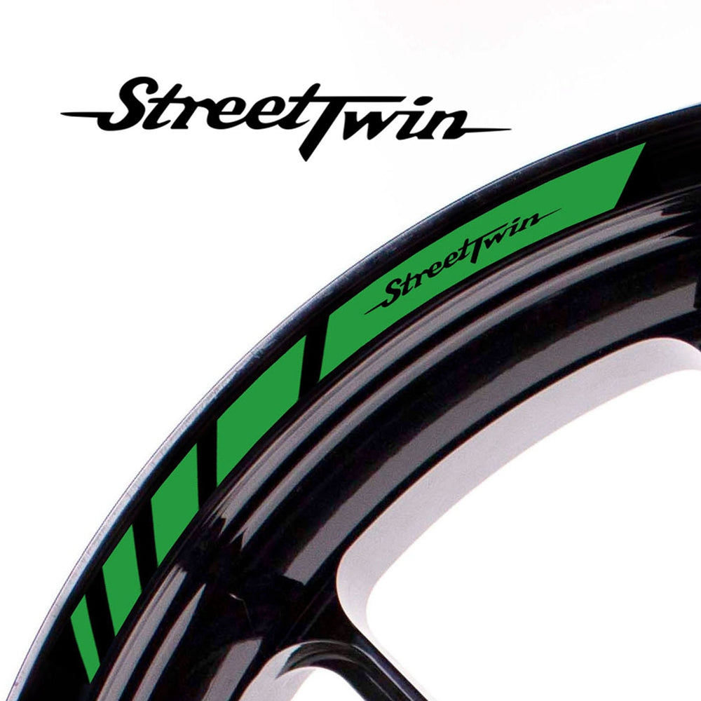 Fit Triumph STREET TWIN Logo Stripes Wheel Rim Edge Sticker - MC Motoparts