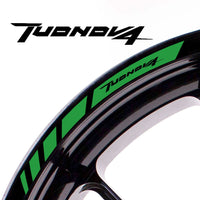 Fit Aprilia TUONO V4 Logo Stripes Wheel Rim Edge Sticker - MC Motoparts