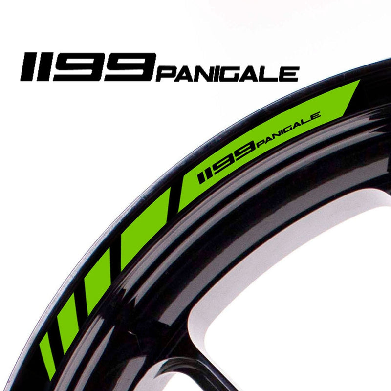 Fit Ducati 1199 PANIGALE Logo Stripes Wheel Rim Edge Sticker - MC Motoparts