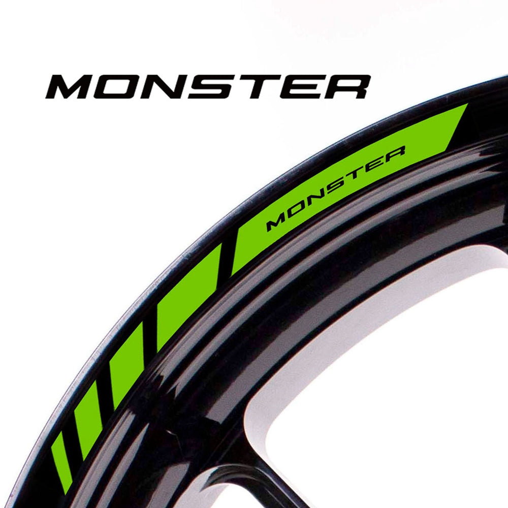 Fit Ducati MONSTER Logo Stripes Wheel Rim Edge Sticker - MC Motoparts