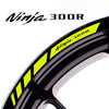 Fit Kawasaki NINJA 300R Logo Stripes Wheel Rim Edge Sticker - MC Motoparts
