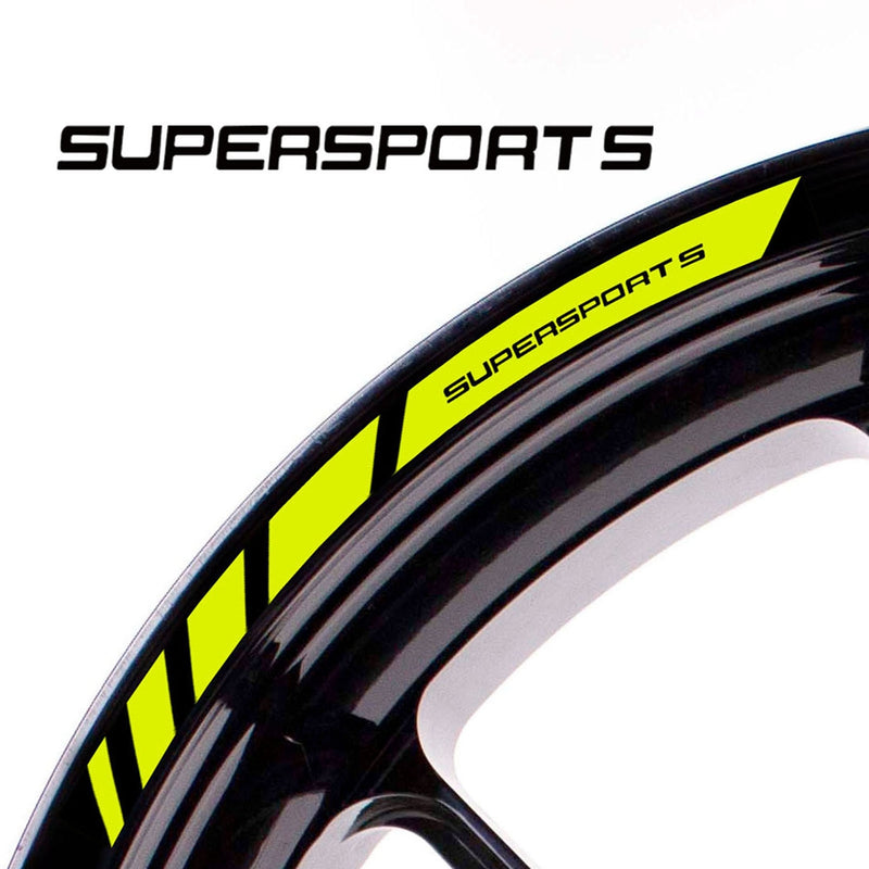 Fit Ducati SUPERSPORTS Logo Stripes Wheel Rim Edge Sticker - MC Motoparts