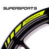 Fit Ducati SUPERSPORTS Logo Stripes Wheel Rim Edge Sticker - MC Motoparts