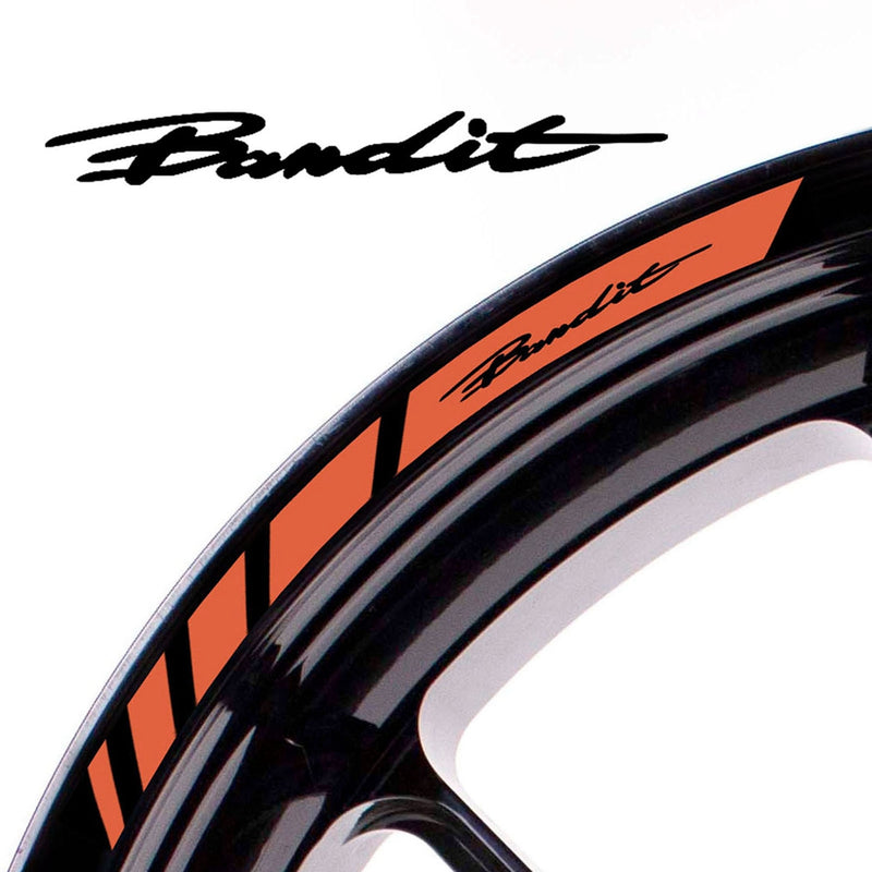 Fit Suzuki BANDIT Logo Stripes Wheel Rim Edge Sticker - MC Motoparts