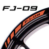 Fit Yamaha FJ09 Logo Stripes Wheel Rim Edge Sticker - MC Motoparts