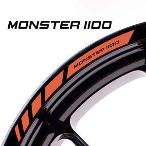 Fit Ducati MONSTER 1100 Logo Stripes Wheel Rim Edge Sticker - MC Motoparts
