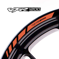Fit Honda VFR1200 Logo Stripes Wheel Rim Edge Sticker - MC Motoparts