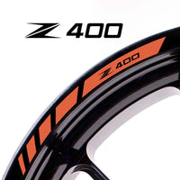 Fit Kawasaki Z400 Logo Stripes Wheel Rim Edge Sticker - MC Motoparts