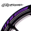 Fit Suzuki HAYABUSA GSX1300R Logo Stripes Wheel Rim Edge Sticker - MC Motoparts