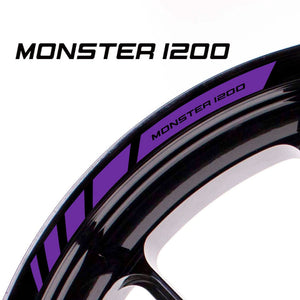 Fit Ducati MONSTER 1200 Logo Stripes Wheel Rim Edge Sticker - MC Motoparts