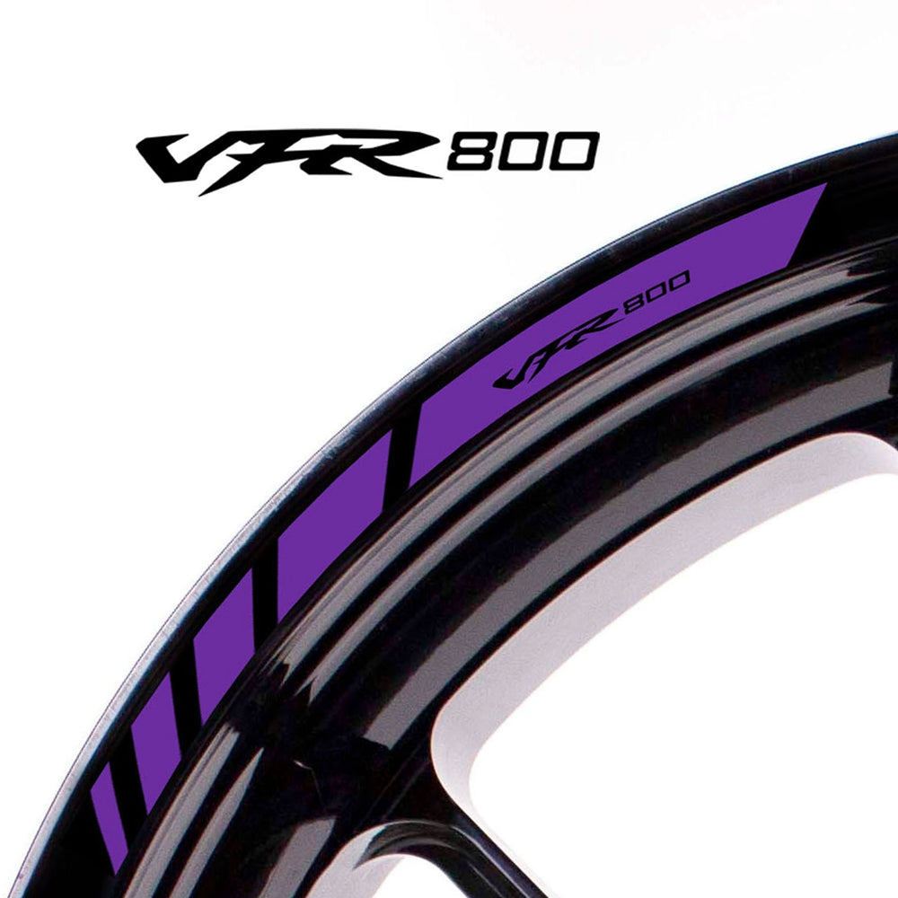 Fit Honda VFR800 Logo Stripes Wheel Rim Edge Sticker - MC Motoparts