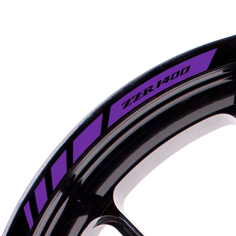 Fit Kawasaki ZZR1400 Logo Strips Wheel Rim Edge Sticker - MC Motoparts
