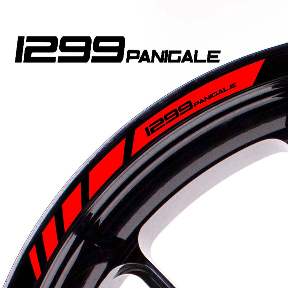 Fit Ducati 1299 PANIGALE Logo Stripes Wheel Rim Edge Sticker - MC Motoparts