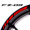 Fit Yamaha FZ09 Logo Stripes Wheel Rim Edge Sticker - MC Motoparts