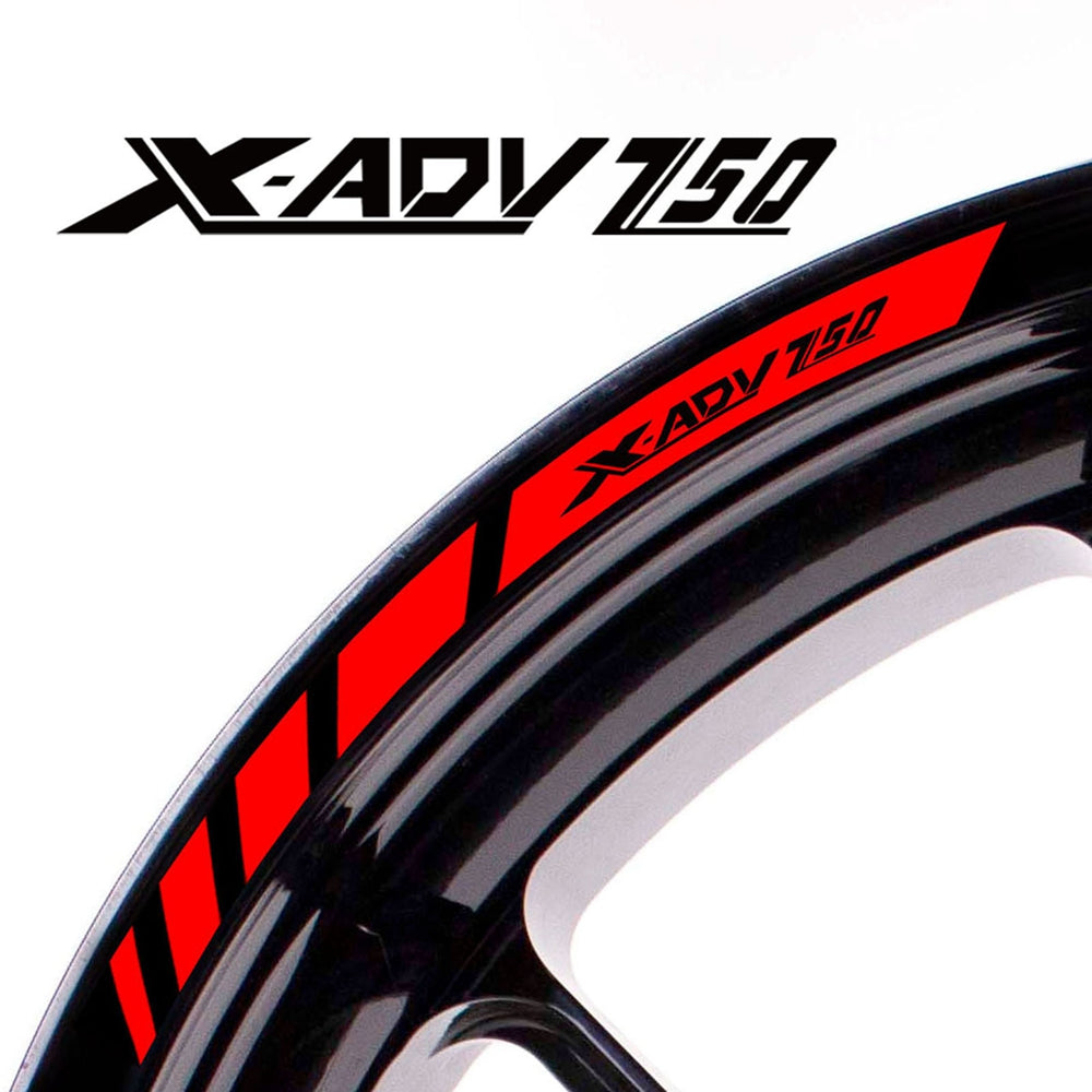 Fit Honda XADV750 Logo Stripes Wheel Rim Edge Sticker - MC Motoparts