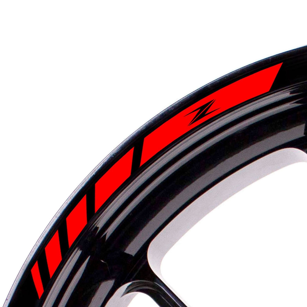 Fit Kawasaki Z Logo Strips Wheel Rim Edge Sticker - MC Motoparts