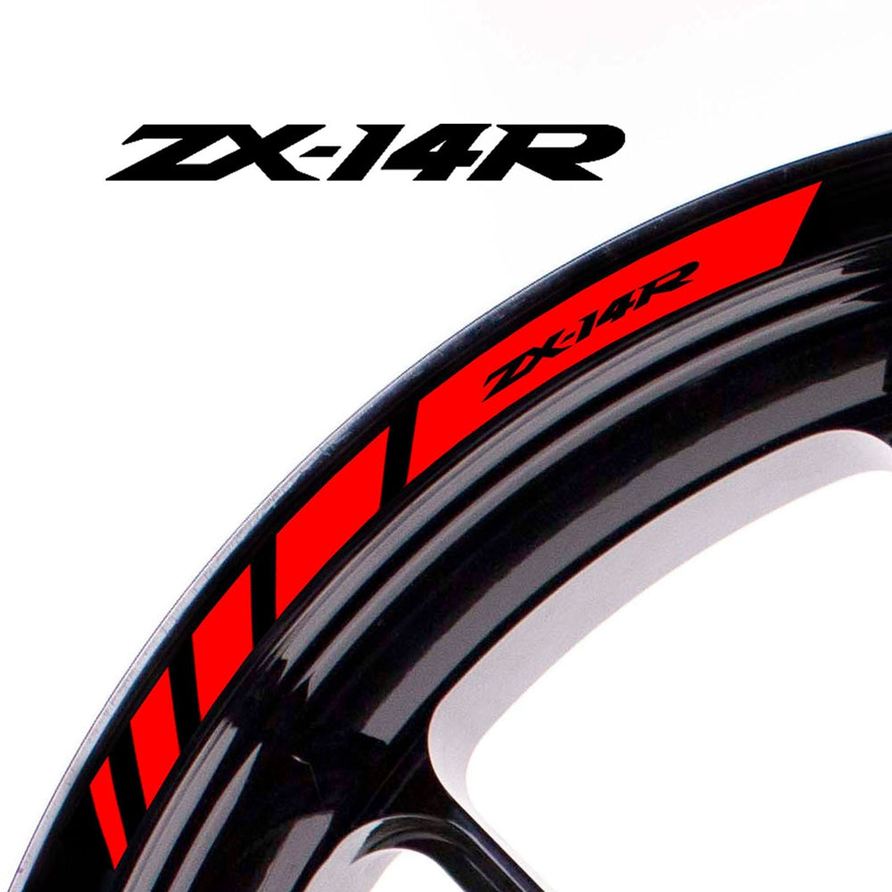 Fit Ninja ZX-14R Stripes Rim Sticker | MC Motoparts