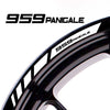 Fit Ducati 959 PANIGALE Logo Stripes Wheel Rim Edge Sticker - MC Motoparts