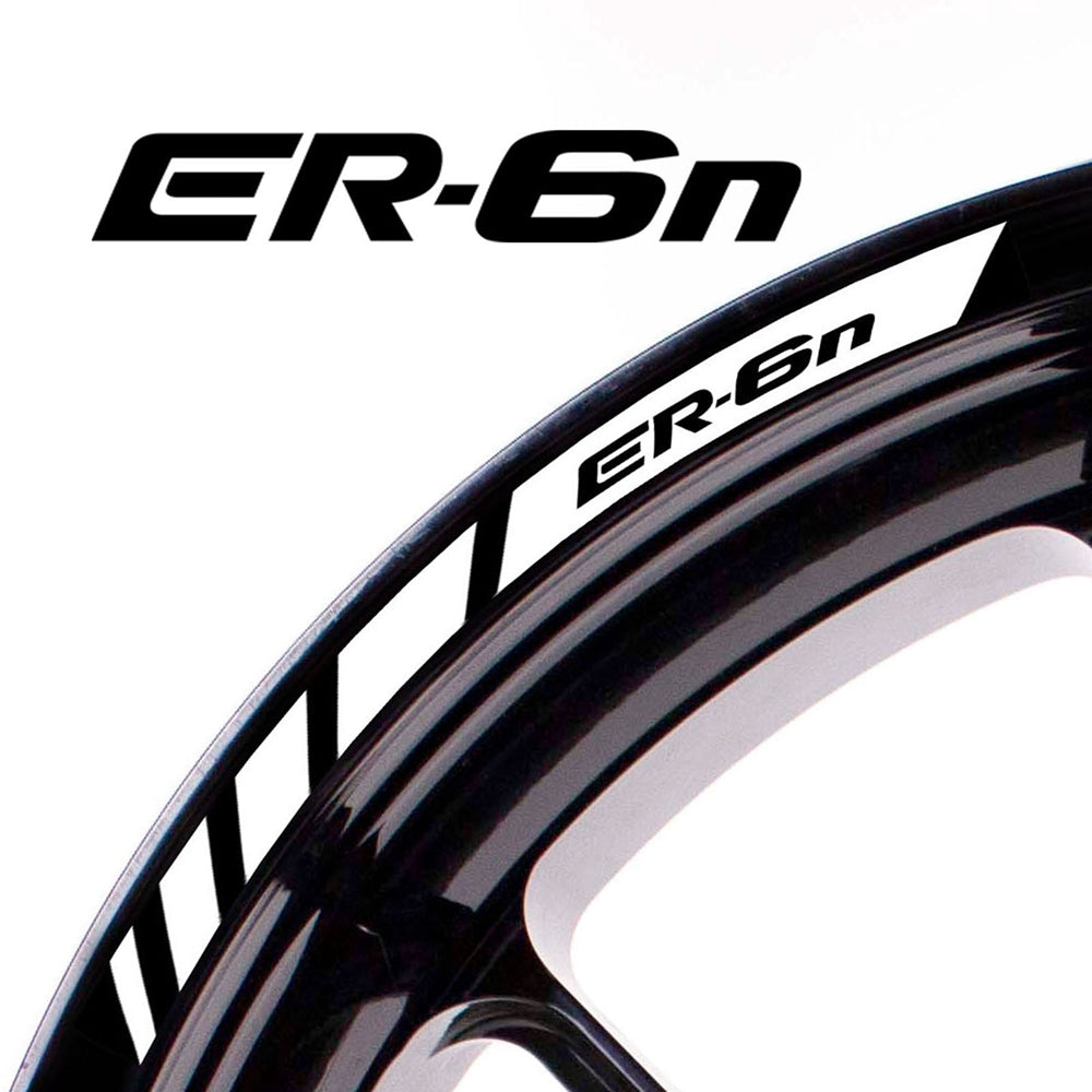 Fit Kawasaki ER-6N Logo Stripes Wheel Rim Edge Sticker - MC Motoparts