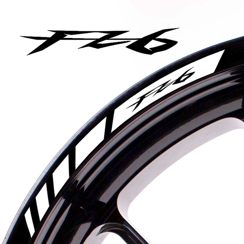 Fit Yamaha FZ6 Logo Stripes Wheel Rim Edge Sticker - MC Motoparts