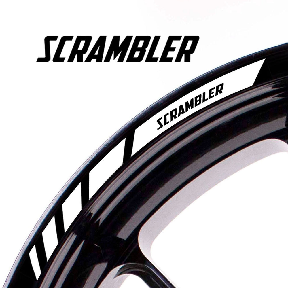 Fit Ducati SCRAMBLER Logo Stripes Wheel Rim Edge Sticker - MC Motoparts