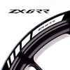 Fit Kawasaki Ninja ZX-6RR Logo Stripes Wheel Rim Edge Sticker - MC Motoparts